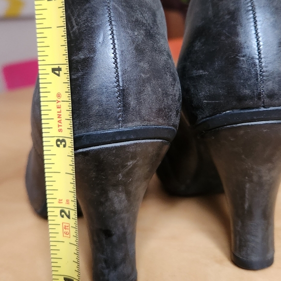 COPY - Escarpin cuir newbuck, fly london, gris charcoal - Picture 5 of 7
